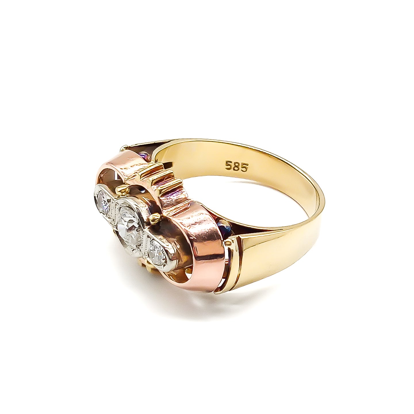 14ct Gold Art Deco Diamond Ring