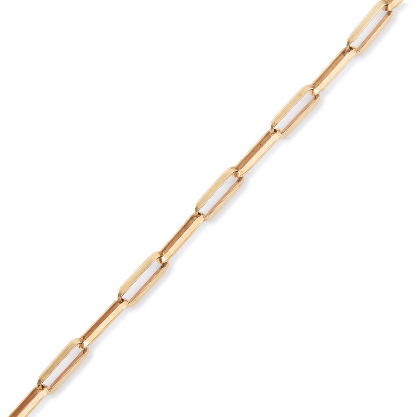 Stylish vintage 14ct yellow gold bracelet with paperclip links.