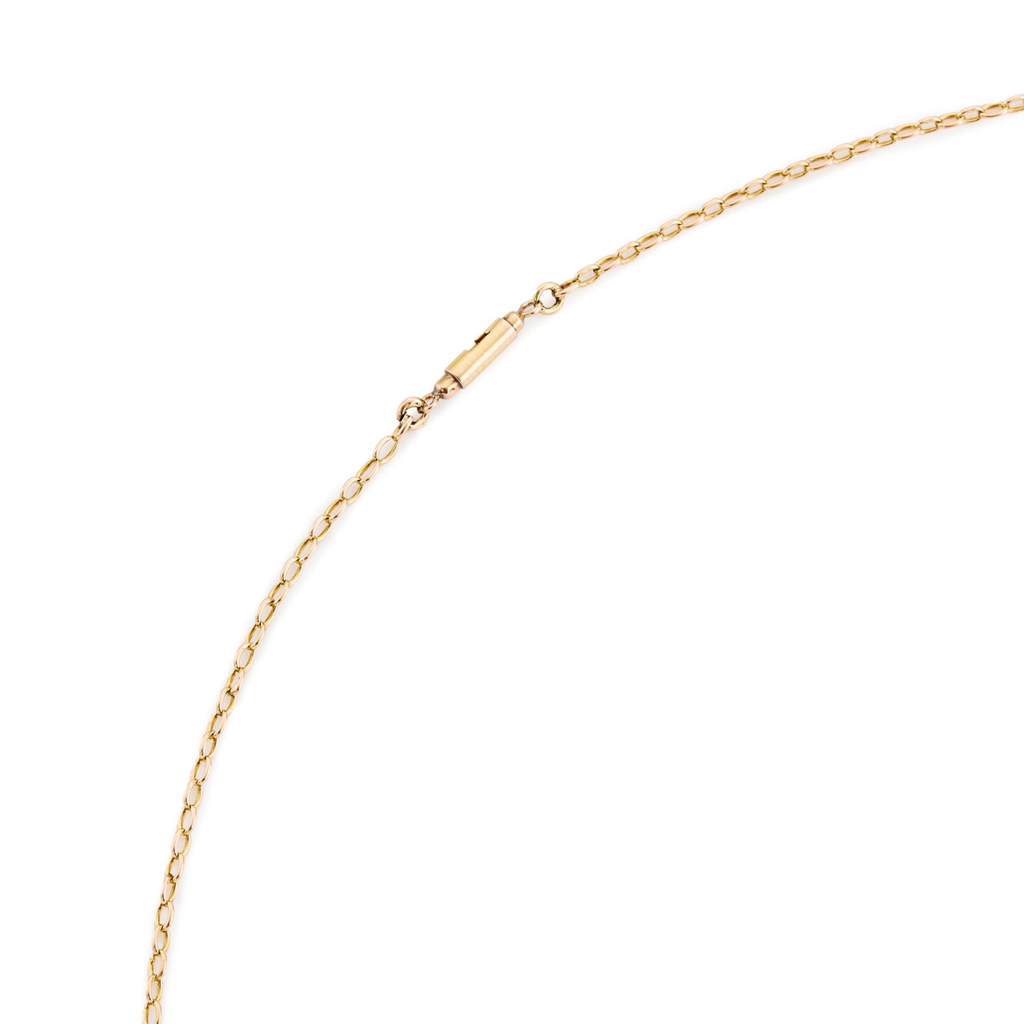 Classic vintage 18ct yellow gold belcher link chain, with a barrel clasp.