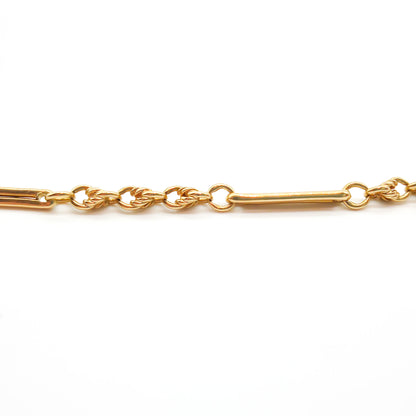 Stylish 18ct yellow gold fancy link chain. Circa 1930’s