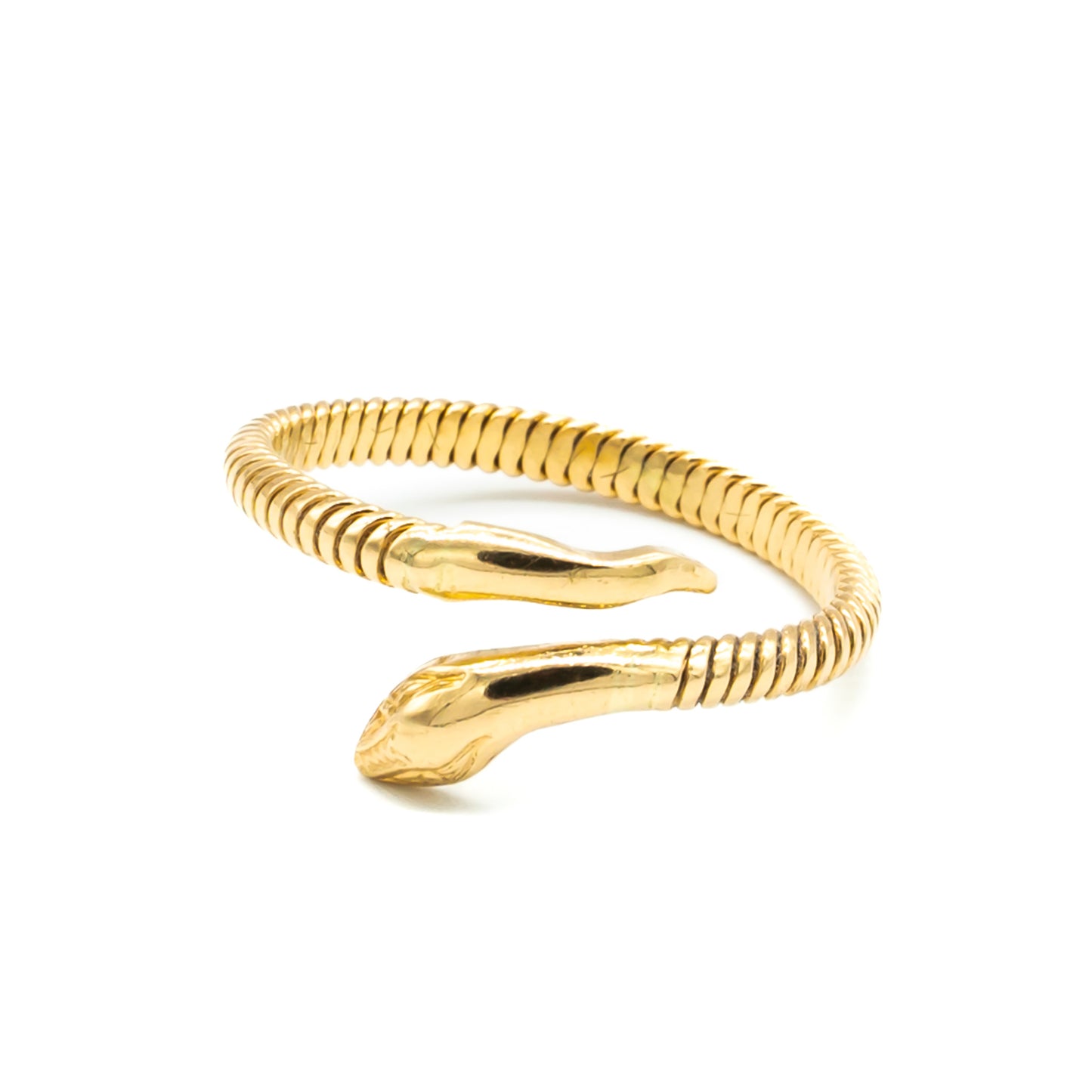 Charming 18ct yellow gold serpent ring with lovely detail.