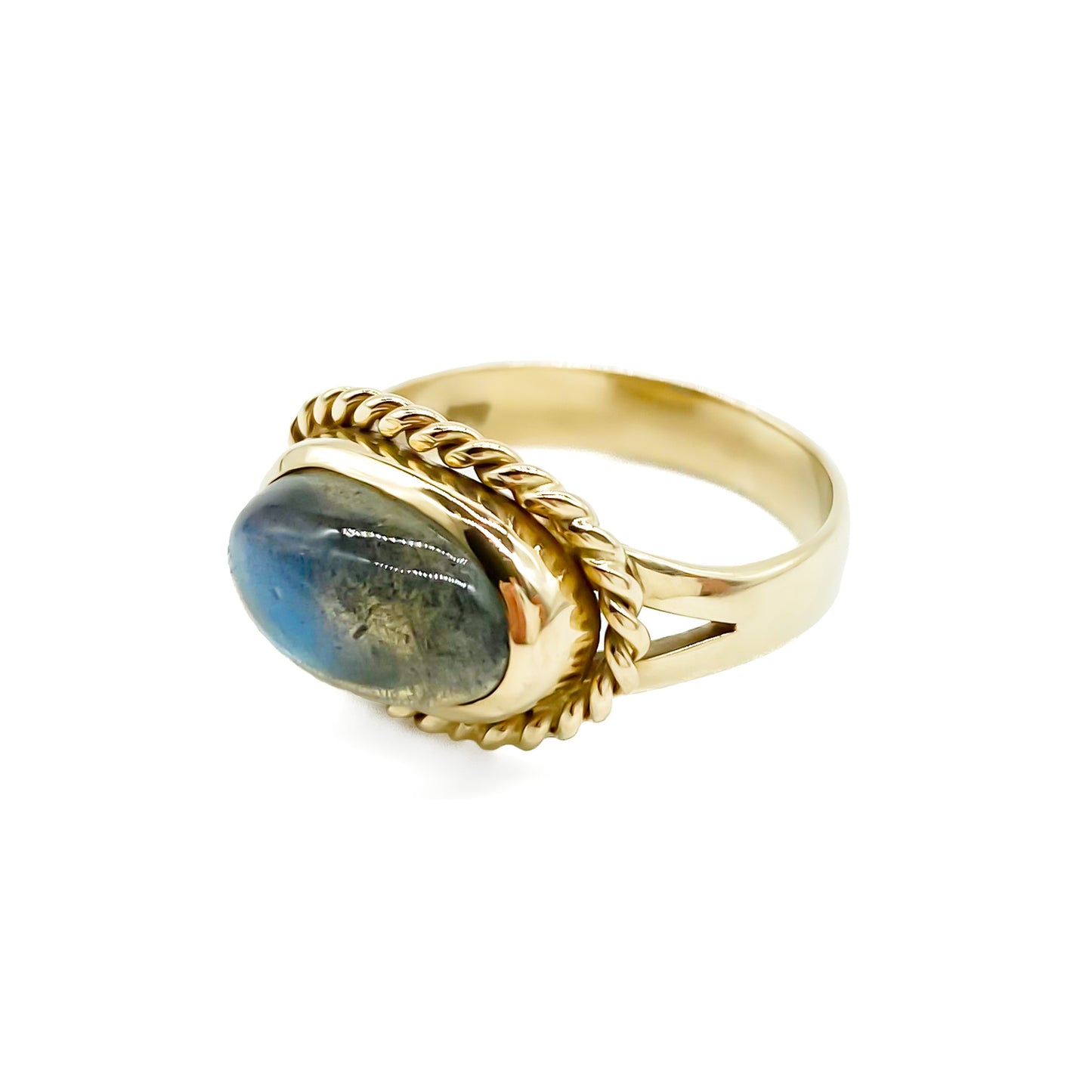 9ct Gold Labradorite Ring