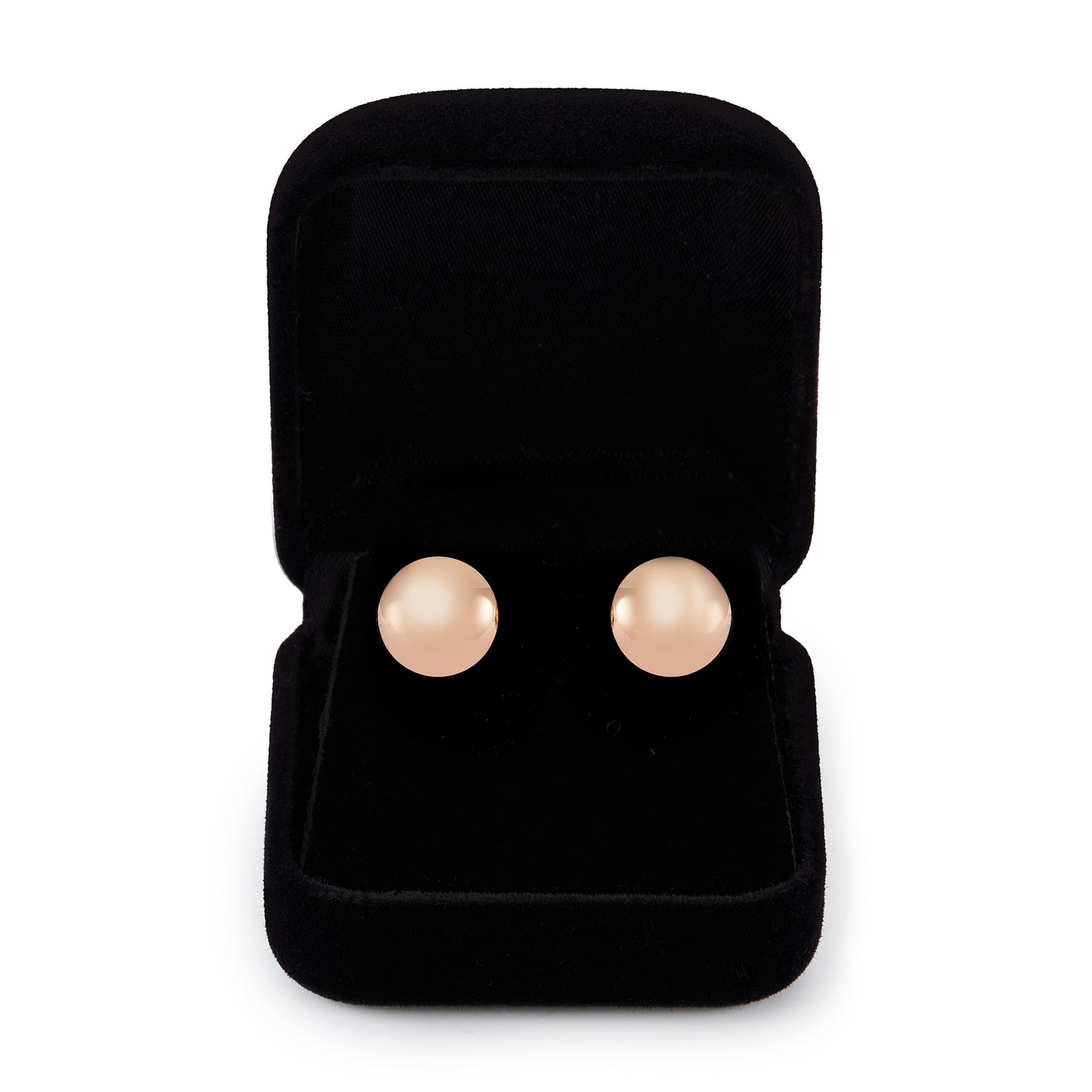 Classic 9ct rose gold dome stud earrings. Earrings are hollow and therefore easy to wear.