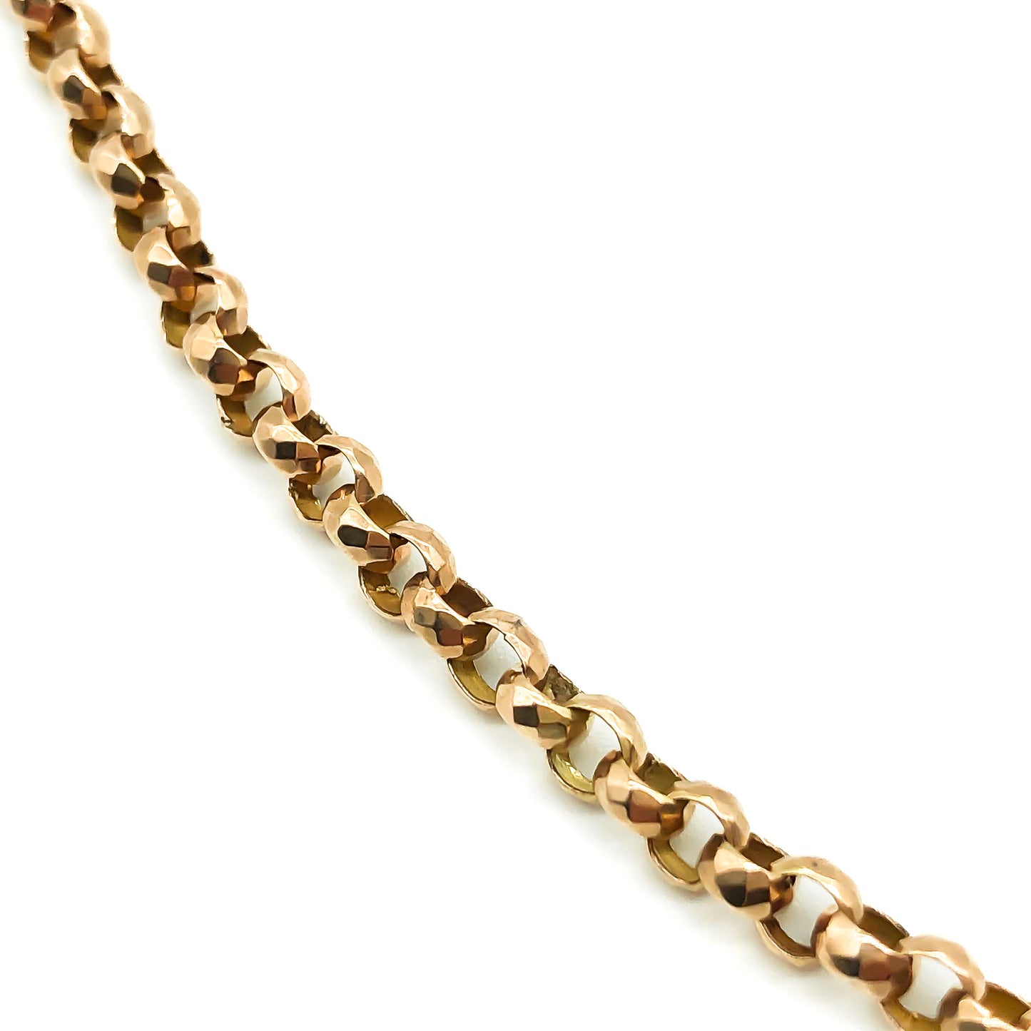 Stunning 9ct rose gold Edwardian curb link long guard chain. Long enough to be worn as a single, double or triple strand necklace.