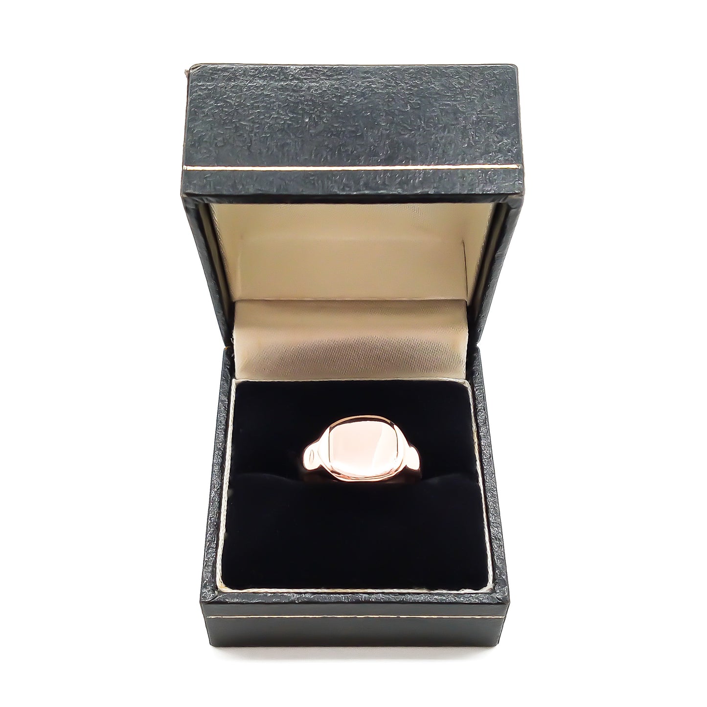 Classic 9ct rose gold signet ring. Ideal to be engraved. Birmingham 1913