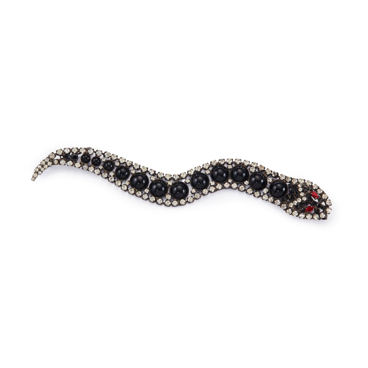 Glamorous vintage Butler and Wilson articulated snake brooch with two pins. A stunning statement designer piece, ideal to be worn over the shoulder. England