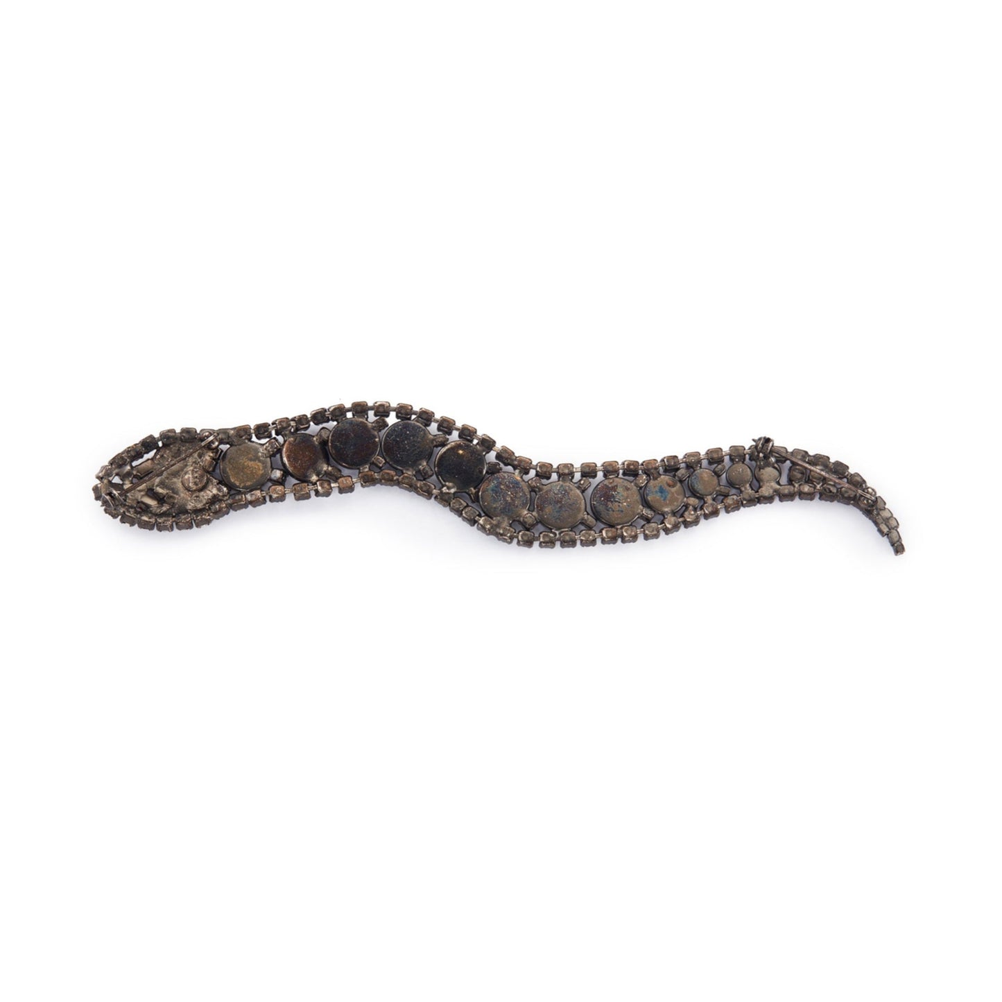 Glamorous vintage Butler and Wilson articulated snake brooch with two pins. A stunning statement designer piece, ideal to be worn over the shoulder. England