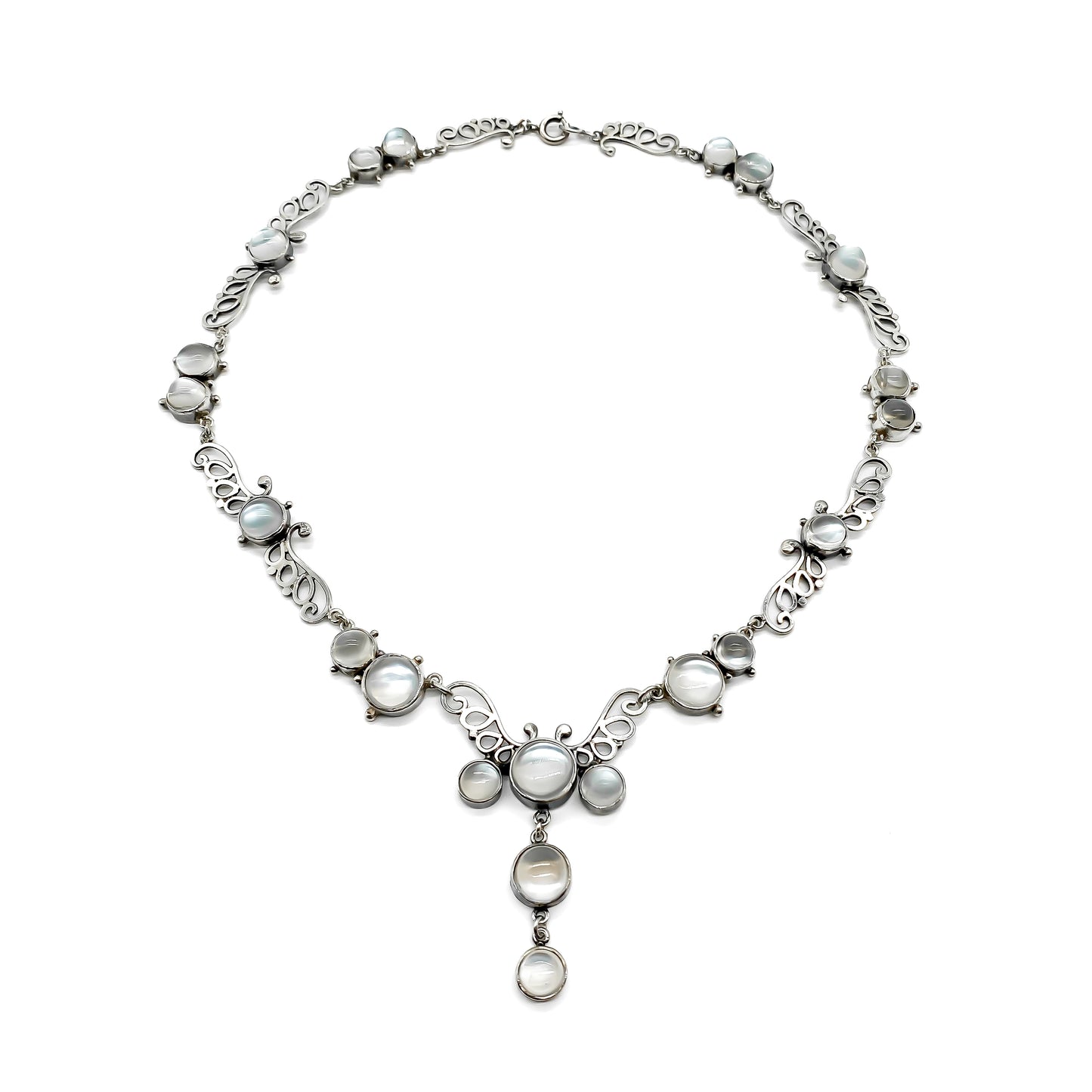 Edwardian Silver Moonstone Necklace