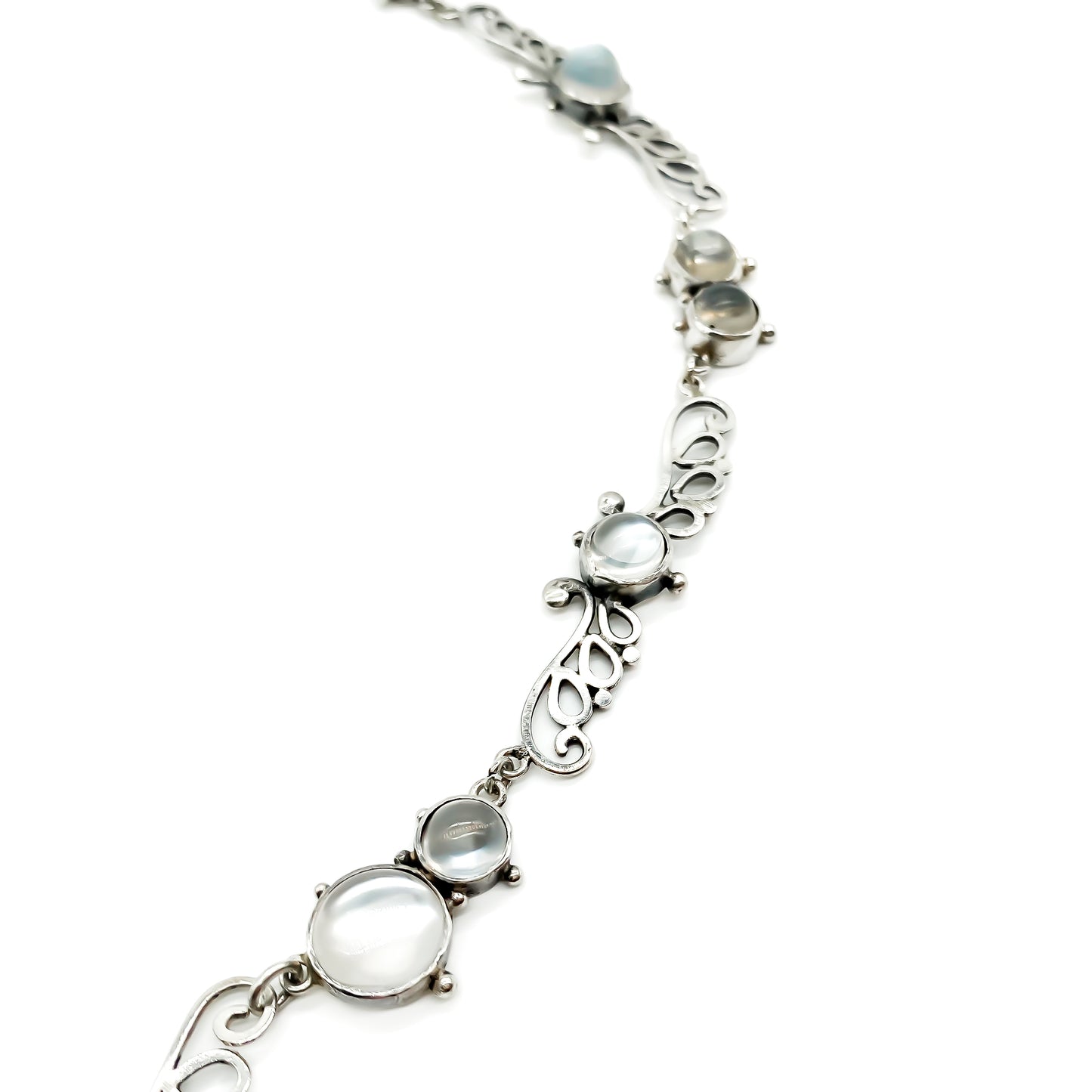 Edwardian Silver Moonstone Necklace