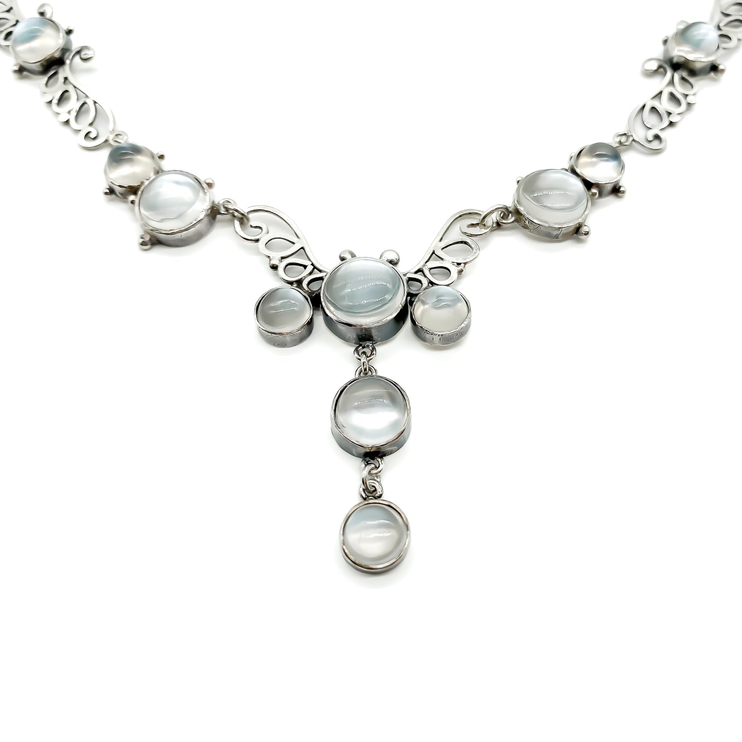 Edwardian Silver Moonstone Necklace