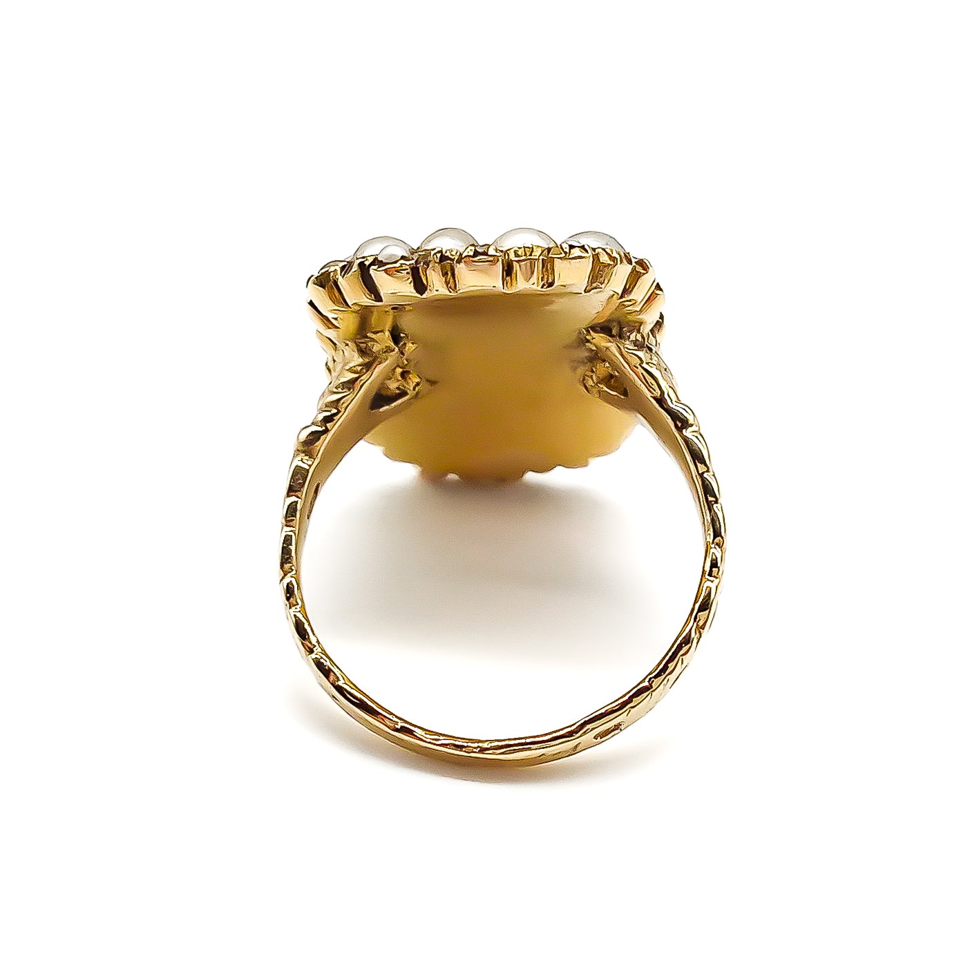 Georgian 15ct Gold Pearl Mourning Ring