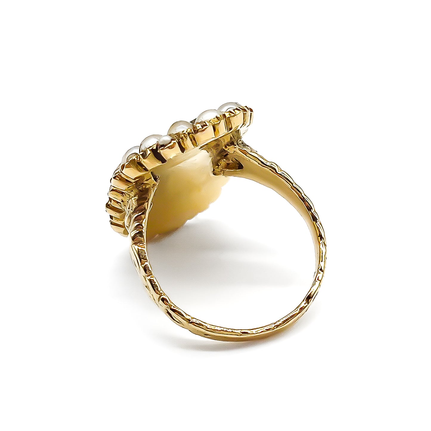 Georgian 15ct Gold Pearl Mourning Ring