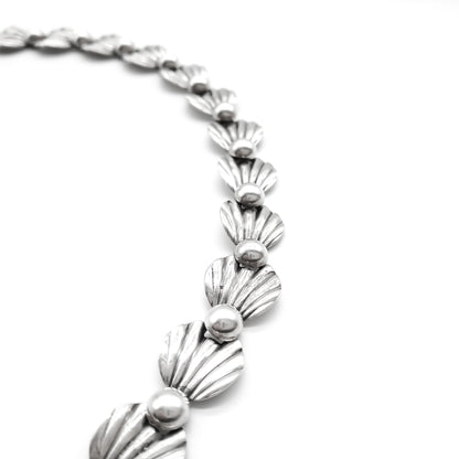Classic Danish sterling silver choker necklace. Designer: Herman Siersbol Circa 1940’s