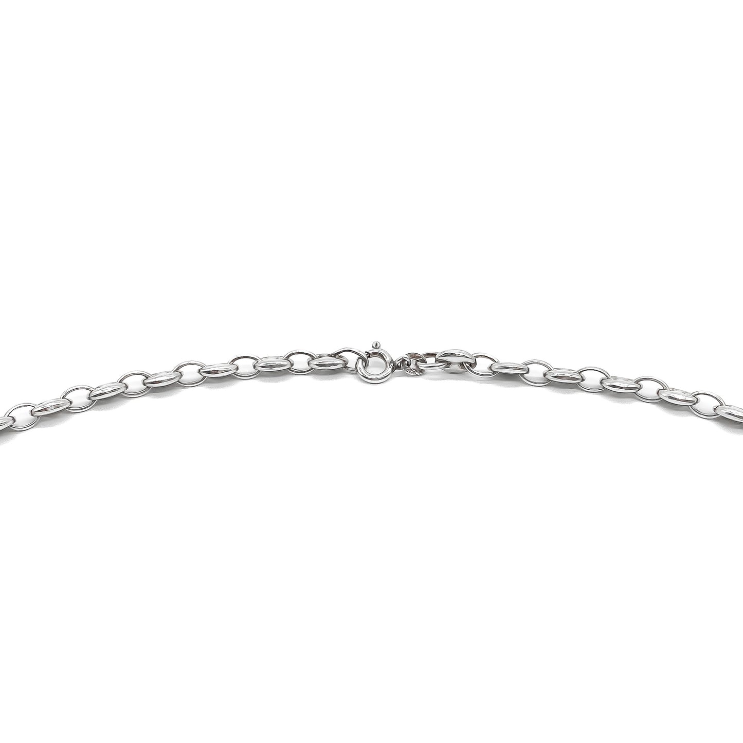 Stylish, long sterling silver Gucci link-chain with coloured enamel detail.