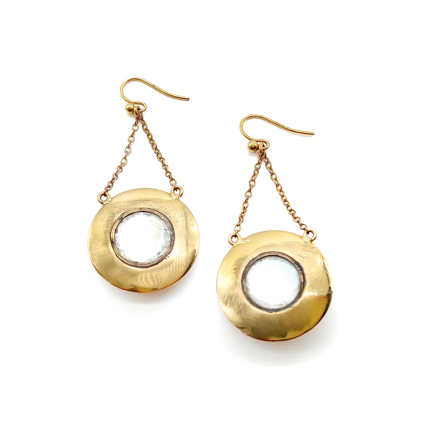 Sought-after early Victorian 22ct yellow gold drop earrings set with micro mosaic inlay depicting beetles. Done in the Byzantine-style.