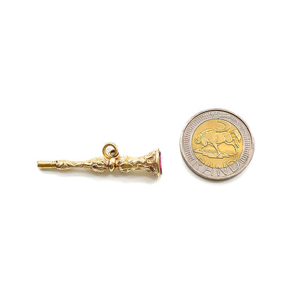 Victorian 9ct Gold Amethyst Key