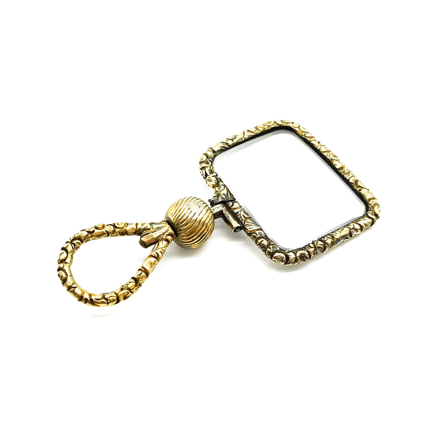 Beautifully engraved Victorian gold plated lorgnette which can be worn as a pendant.