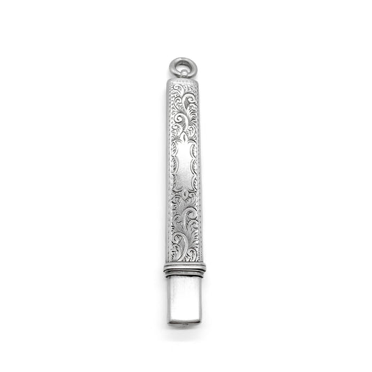 Lovely Victorian sterling silver pencil case. Ideal to be worn as a pendant. Maker: W.V & S