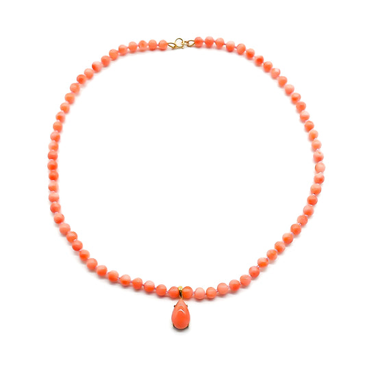 9ct Gold Coral Necklace