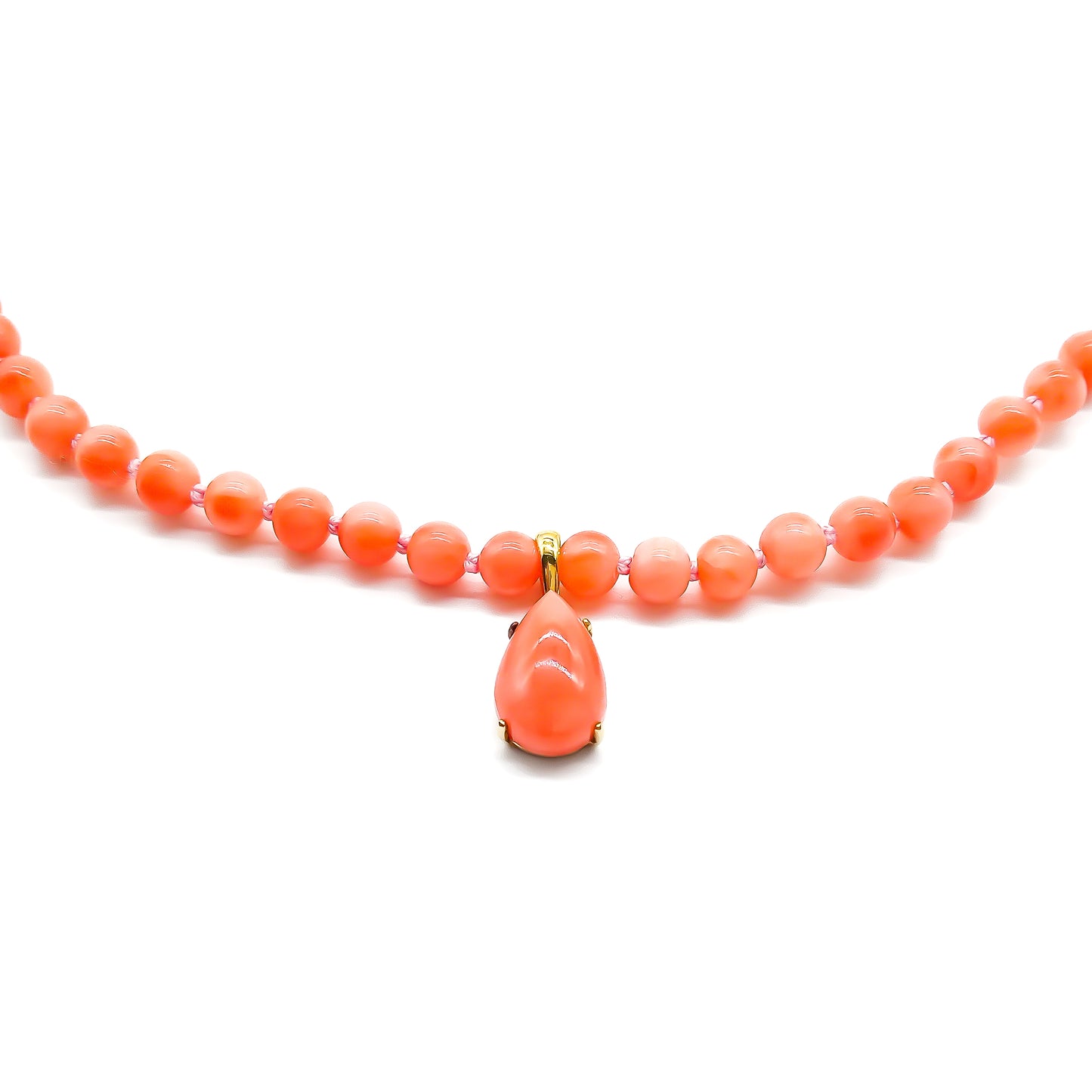 9ct Gold Coral Necklace