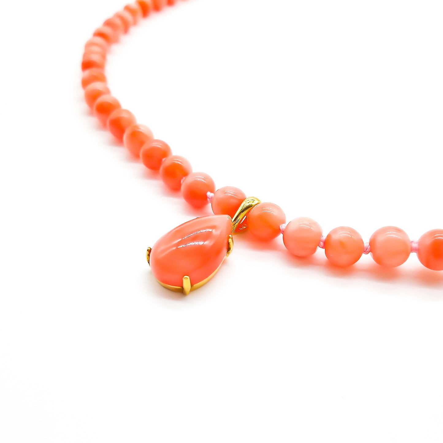 9ct Gold Coral Necklace