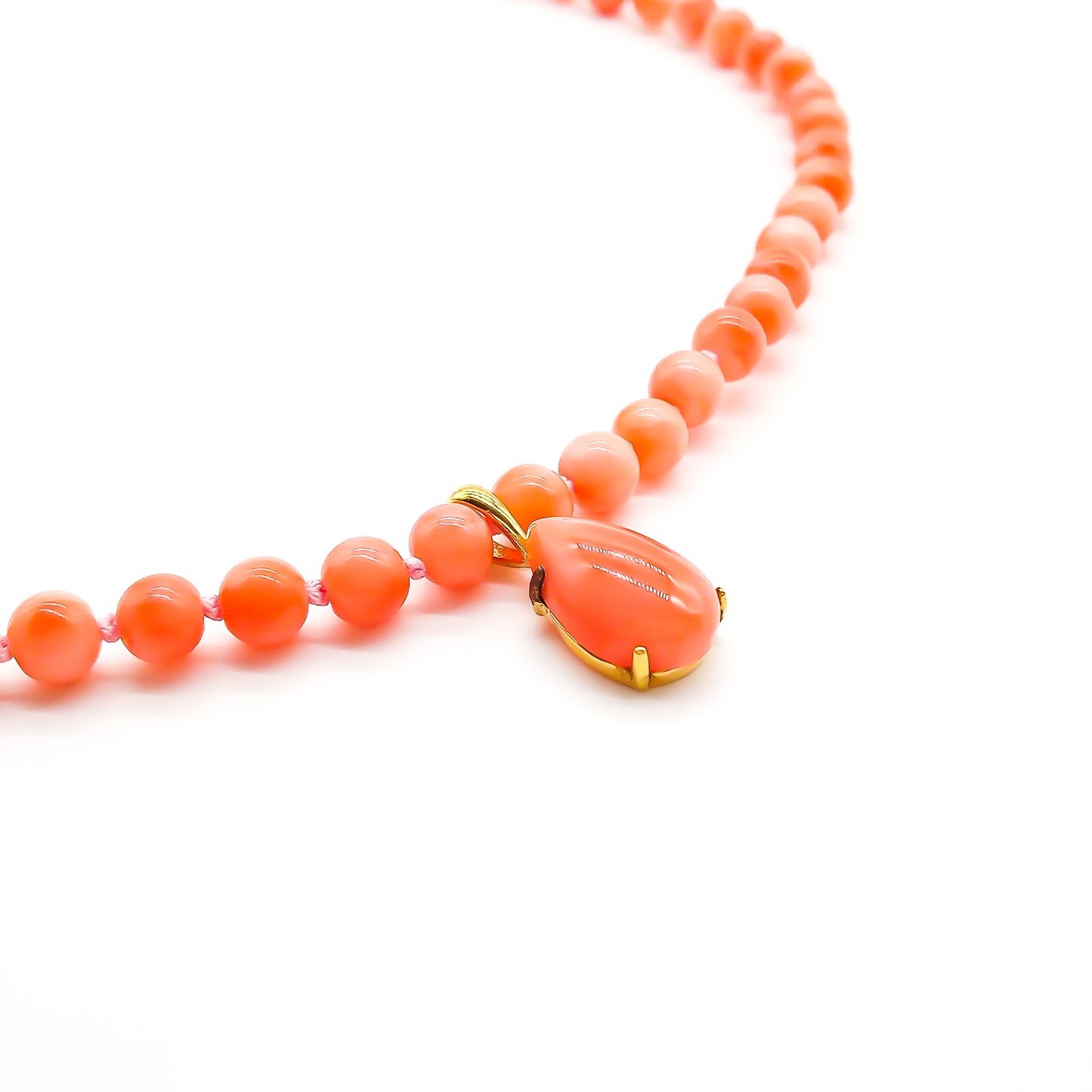 9ct Gold Coral Necklace