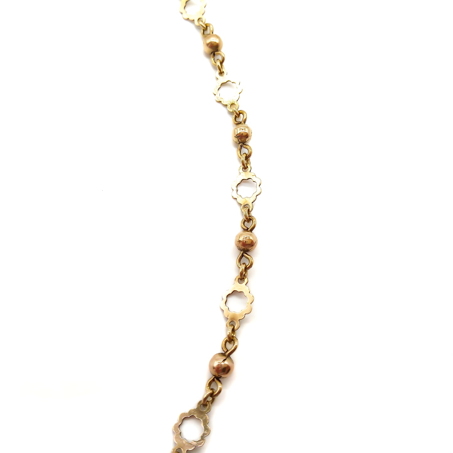 Pretty 9ct rose gold fancy link chain. Circa 1940’s