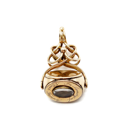 9ct Gold Victorian Mourning Swivel Fob