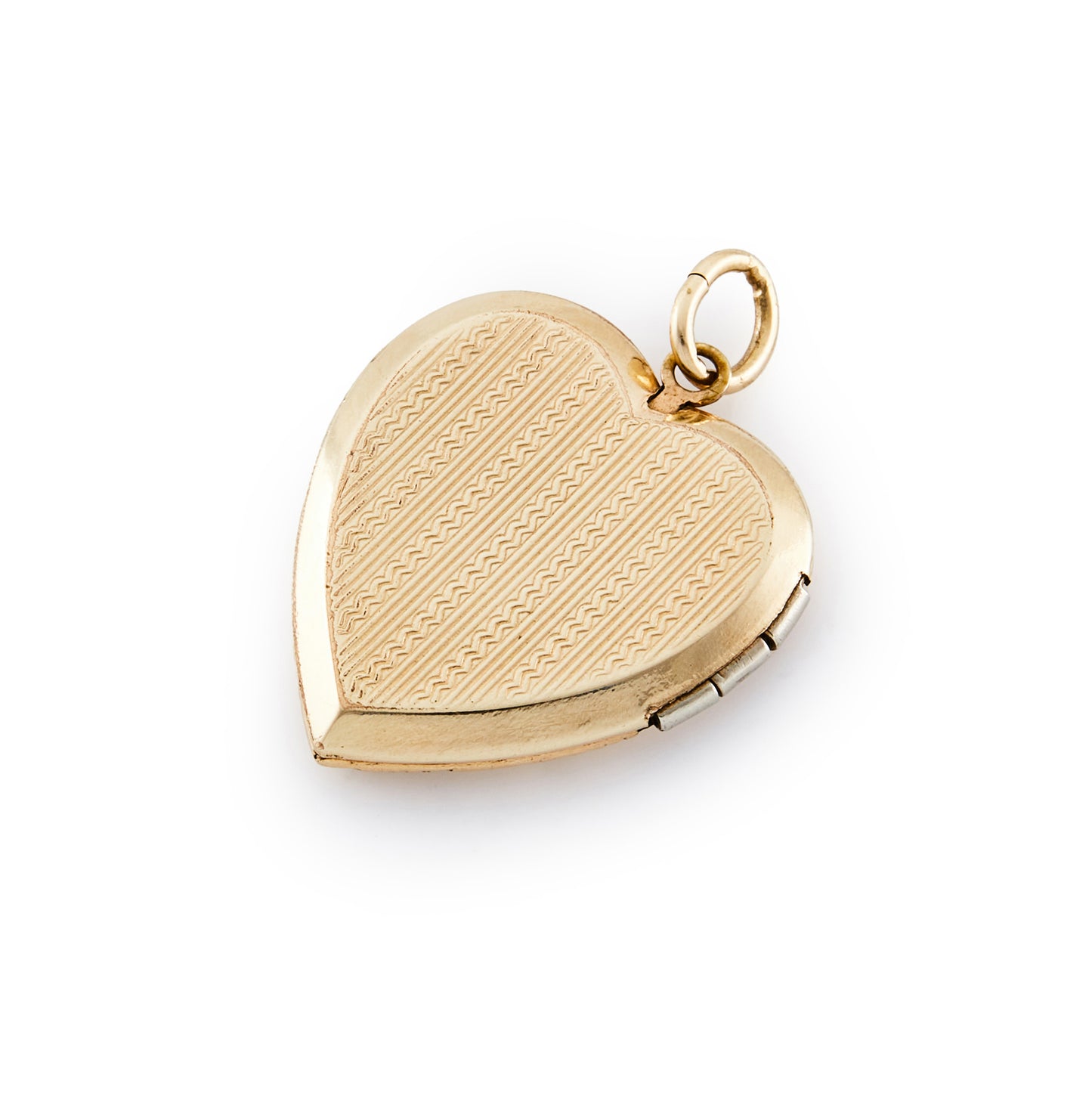 Lovely vintage 12ct rose gold filled heart locket, inscribed with the initial H. Locket takes two photographs.