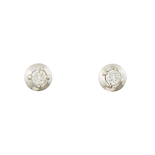 Classic 18ct white and yellow gold diamond stud earrings.