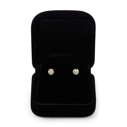 Classic 18ct white and yellow gold diamond stud earrings.