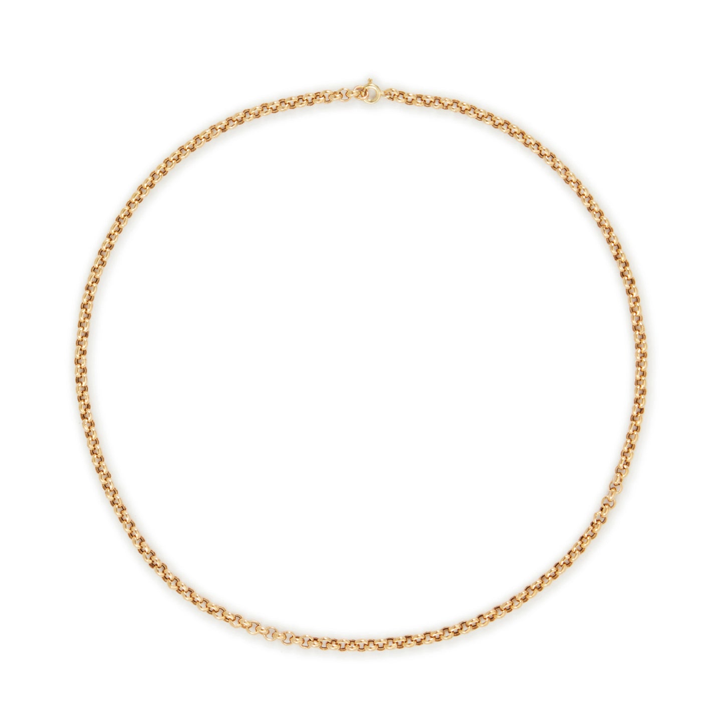 Classic 9ct yellow gold belcher link chain.