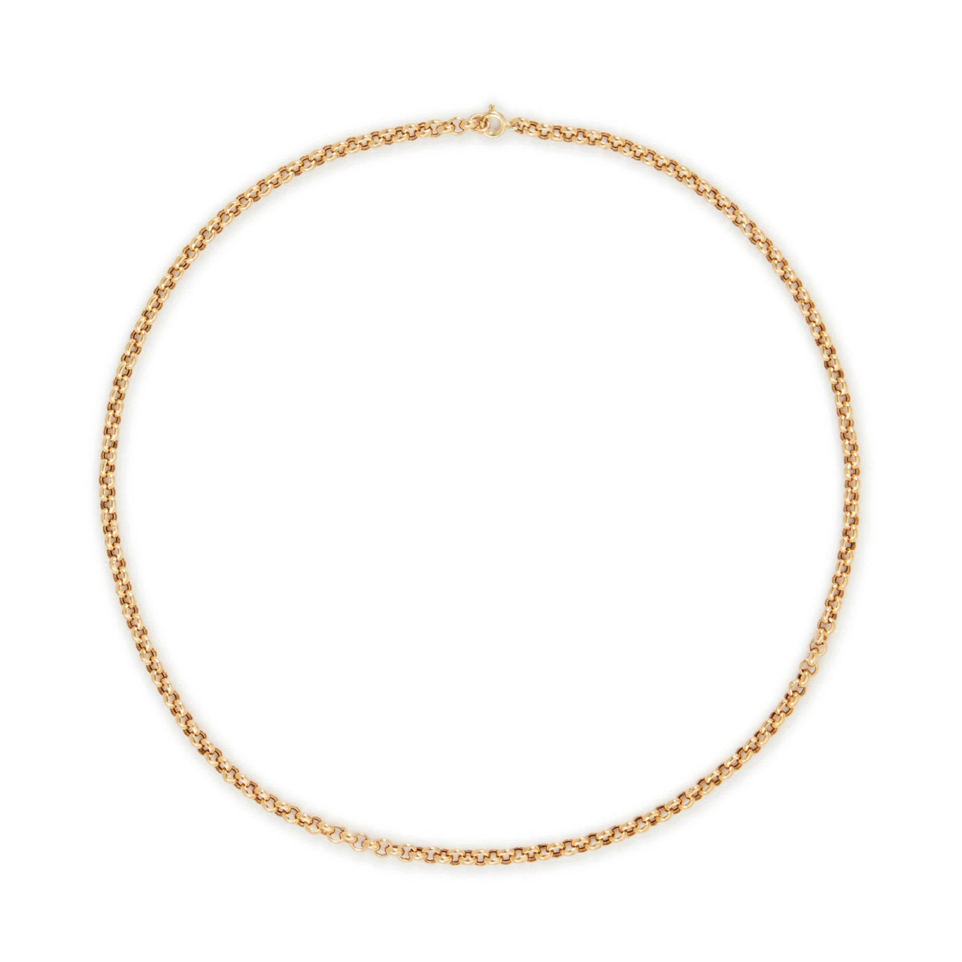 Classic 9ct yellow gold belcher link chain.