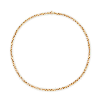 Classic 9ct yellow gold belcher link chain.