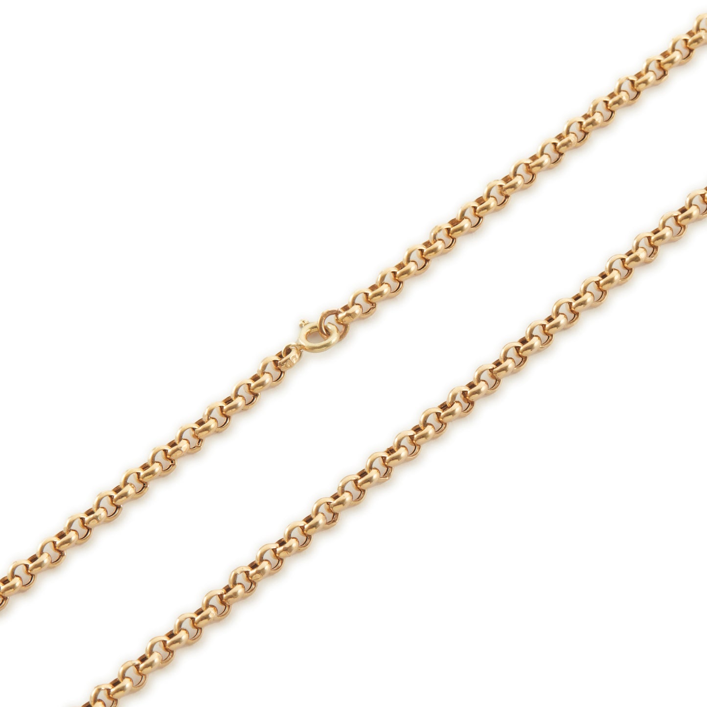 Classic 9ct yellow gold belcher link chain.