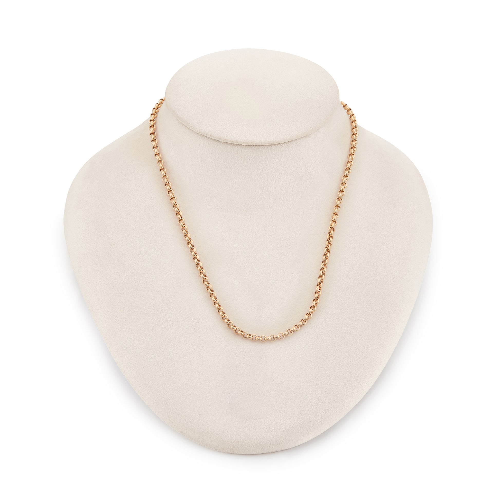 Classic 9ct yellow gold belcher link chain.