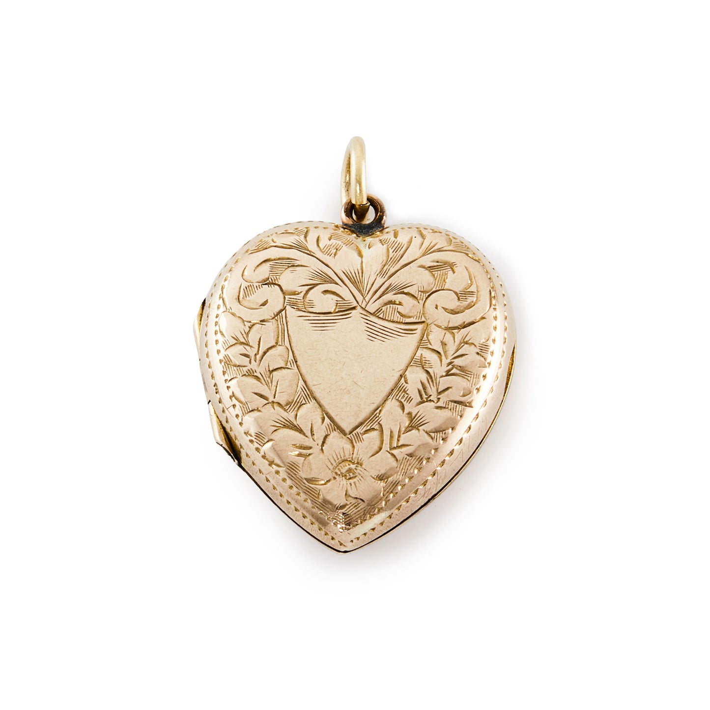 Beautifully engraved 9ct rose gold cased Victorian locket which can take two photographs.