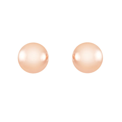 Classic 9ct rose gold dome stud earrings. Earrings are hollow and therefore easy to wear.