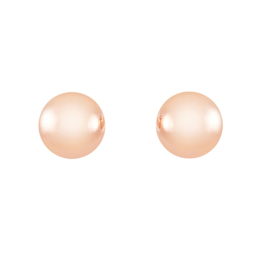 Classic 9ct rose gold dome stud earrings. Earrings are hollow and therefore easy to wear.
