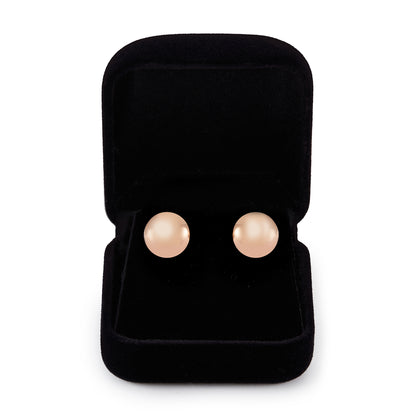 Classic 9ct rose gold dome stud earrings. Earrings are hollow and therefore easy to wear.