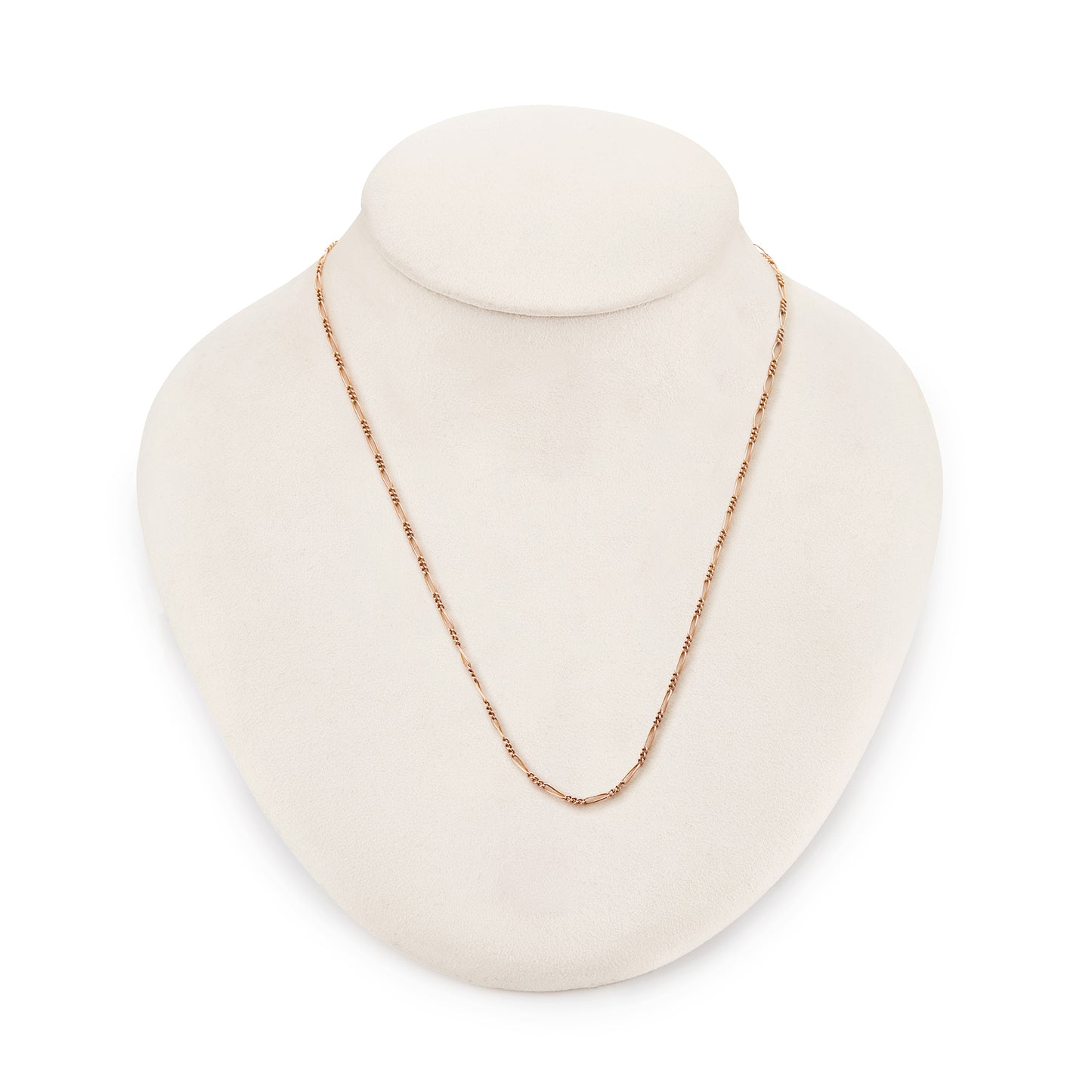 Classic 9ct rose gold figaro link chain.