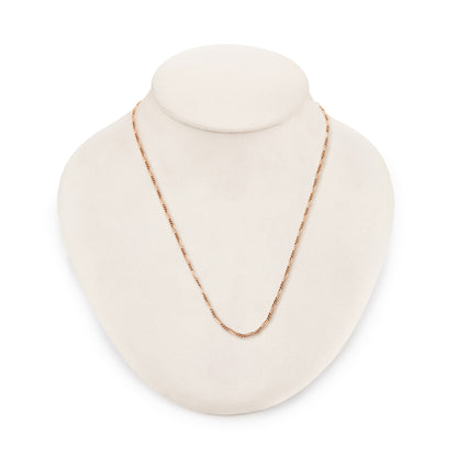 Classic 9ct rose gold figaro link chain.