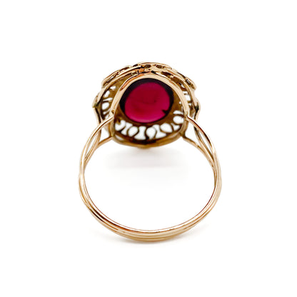 9ct Rose Gold Garnet Ring