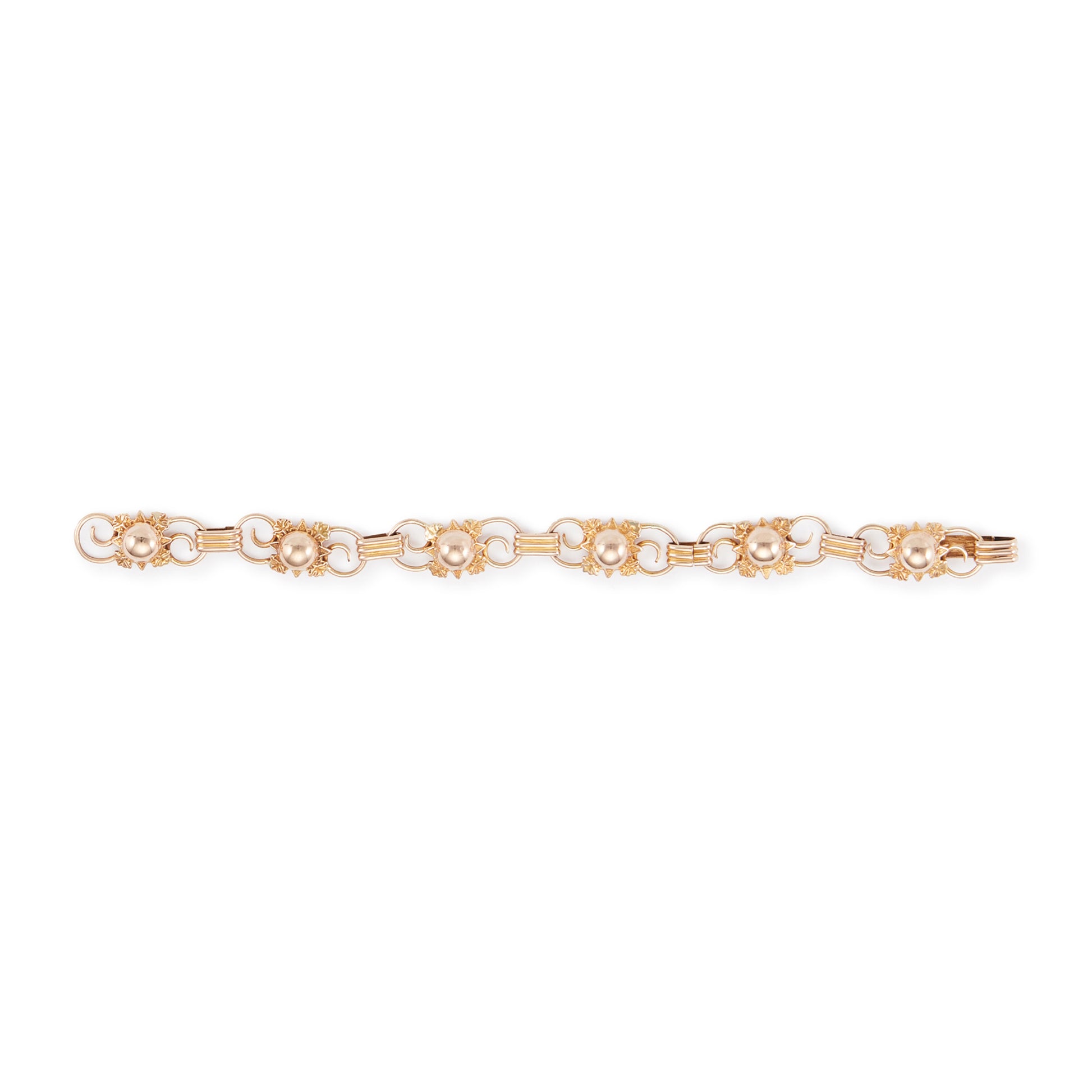 Sought after Mid-century 9ct rose gold Candida bracelet with a lovely floral design. A very rare find!