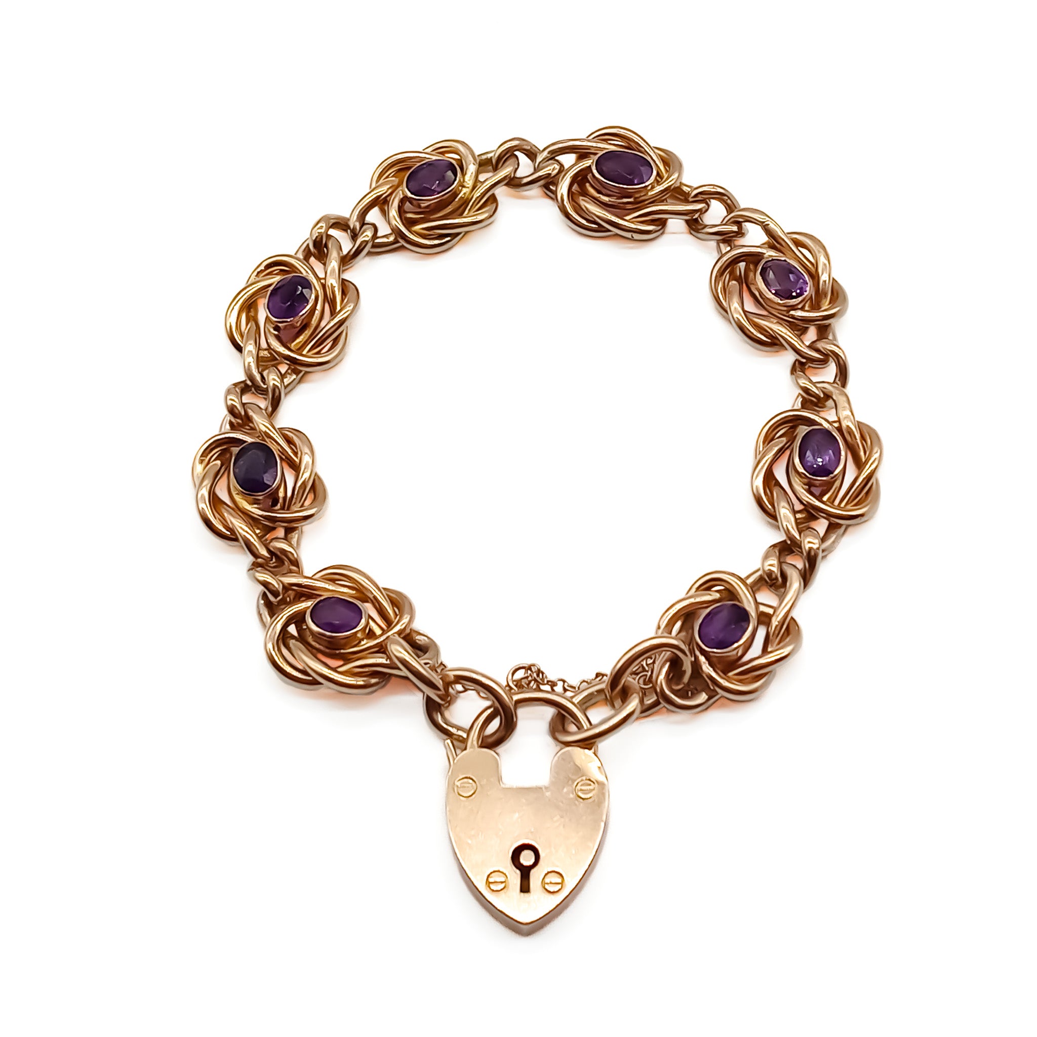 Rose gold hot sale amethyst bracelet