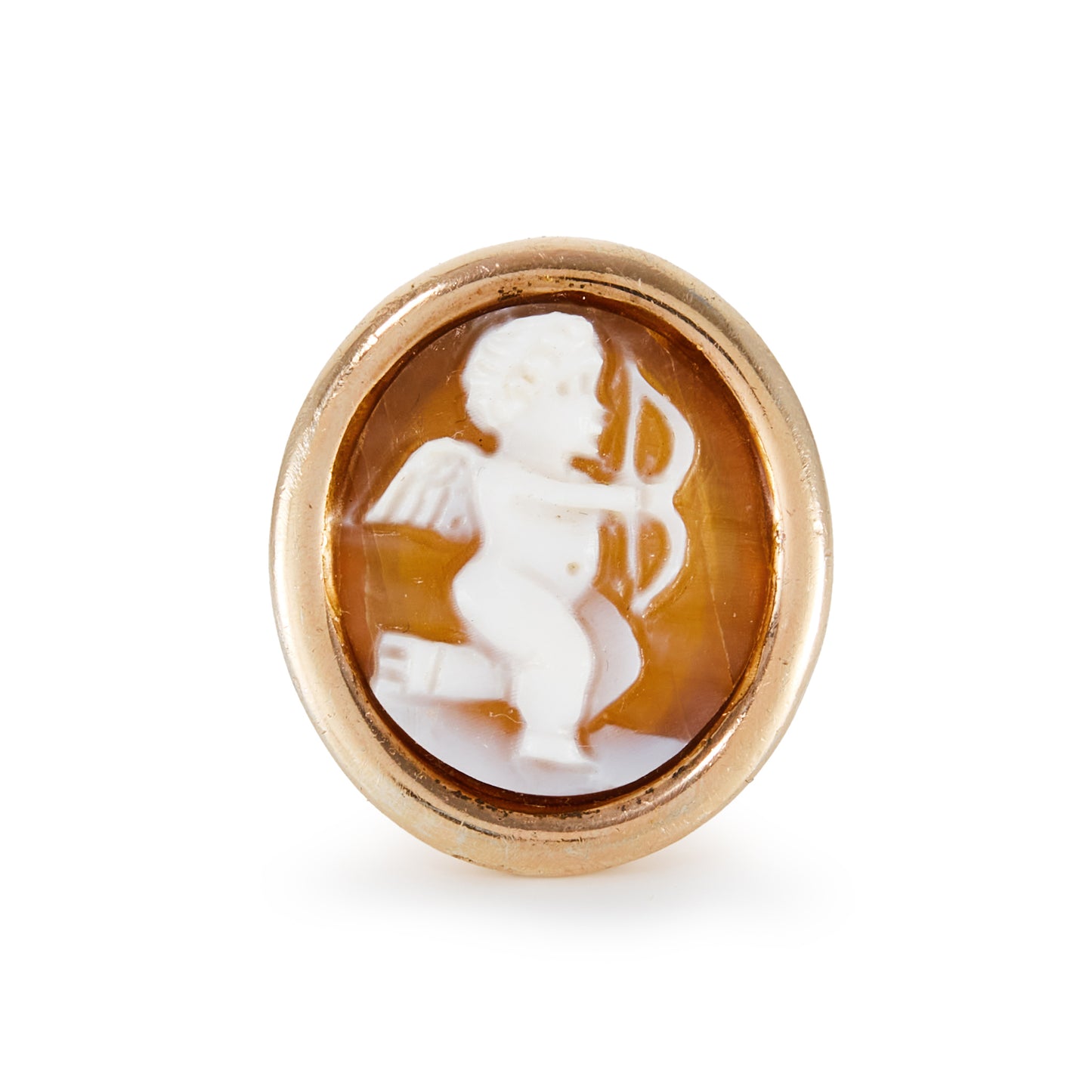 Gold Plated Cherub Cameo Ring