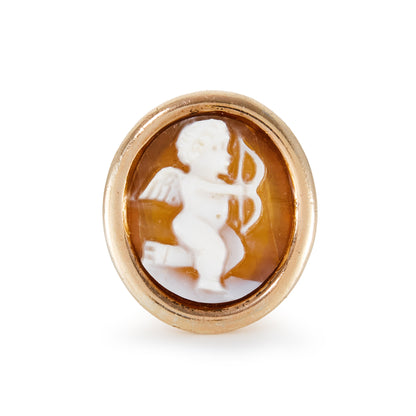 Gold Plated Cherub Cameo Ring