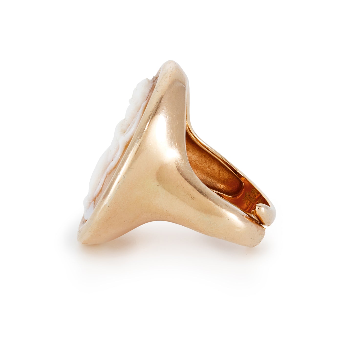 Gold Plated Cherub Cameo Ring