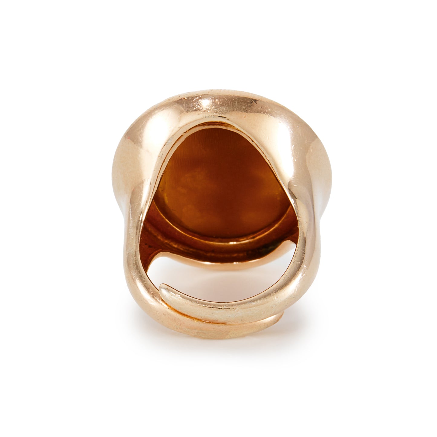 Gold Plated Cherub Cameo Ring