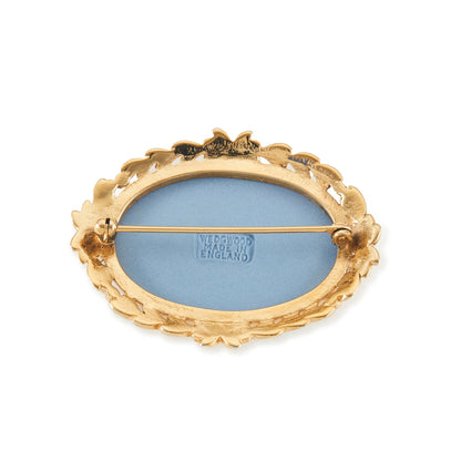 Gold Plated Wedgwood Brooch